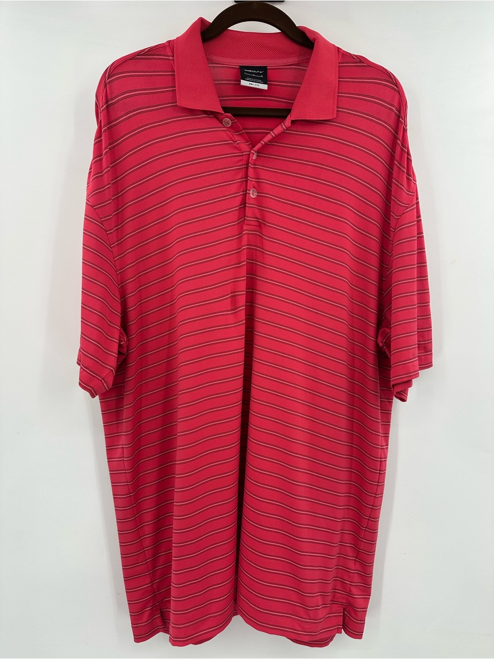 Nike Golf Men's Red Striped Polo
